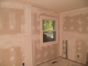 Guest room after drywall and new window