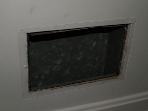Vent after cover that was painted while on wall was removed