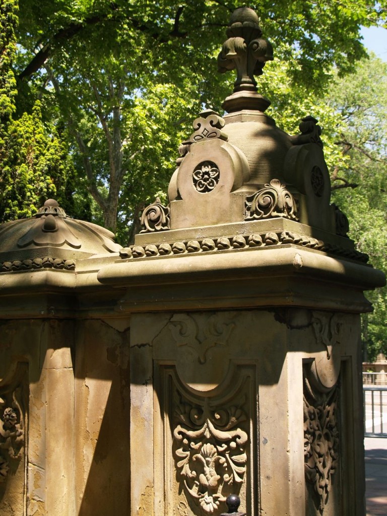 carved concrete column