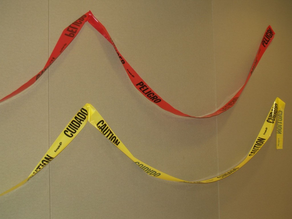 caution danger tape streamers