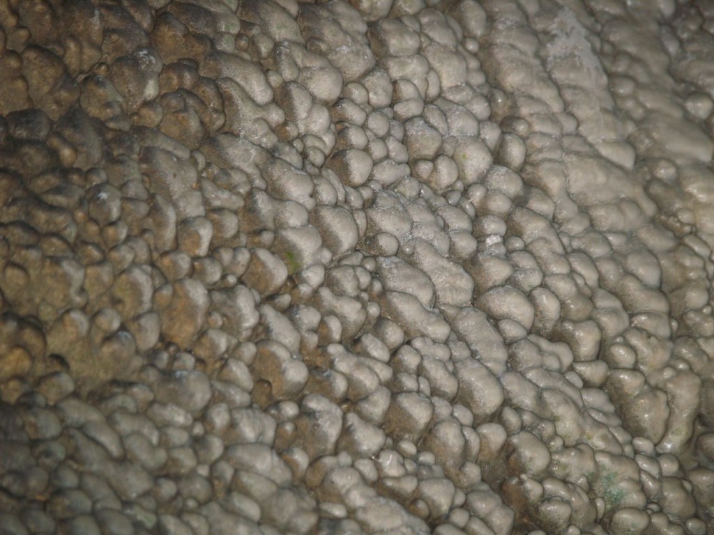Up close view of flowstone