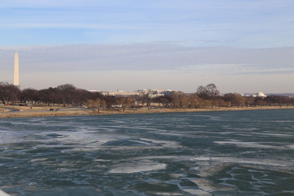 Washington Monument and Jefferson Memorial across the Potomac River