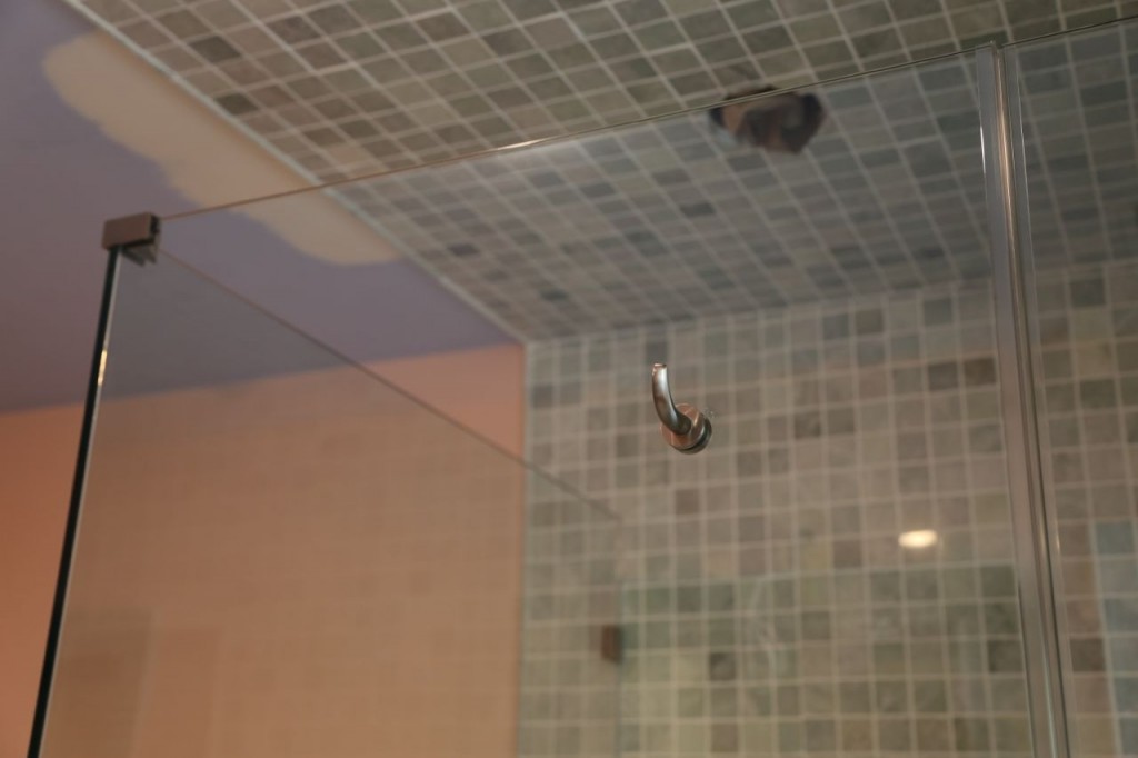 Shower glass wall robe hook