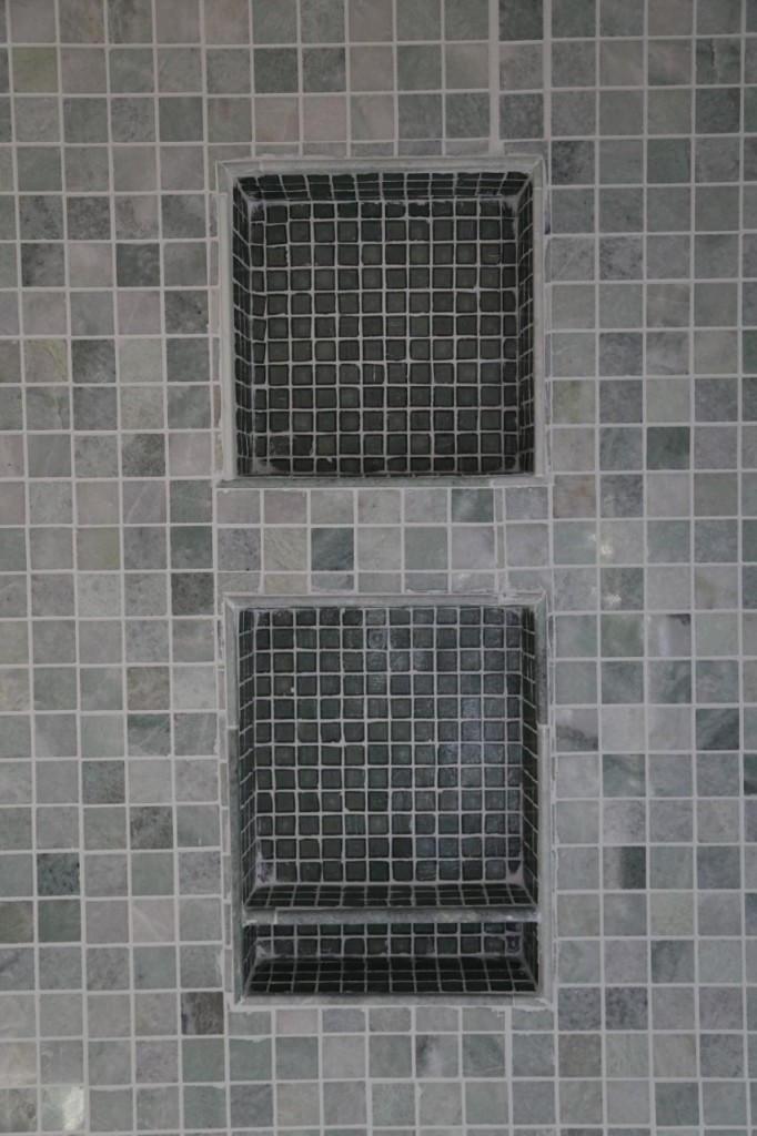 Shower niche tile