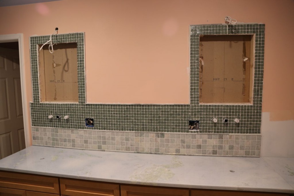 Tiled vanity