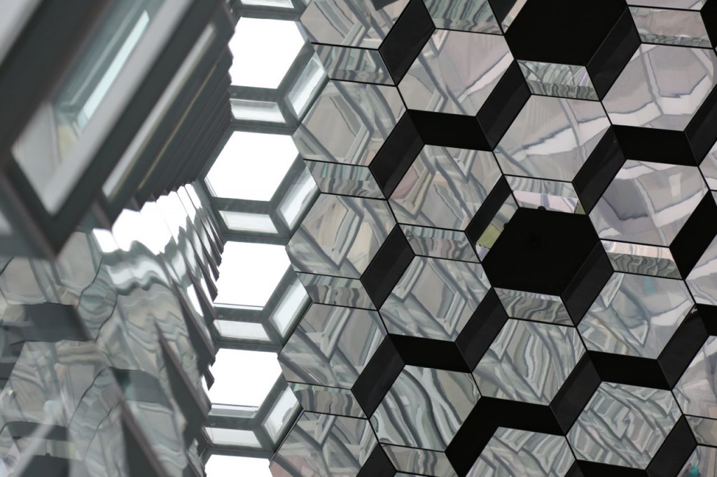 Harpa wall and ceiling from interior