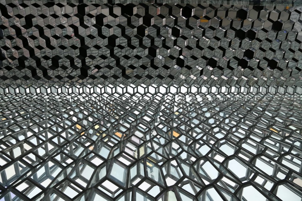 Harpa wall and ceiling from interior
