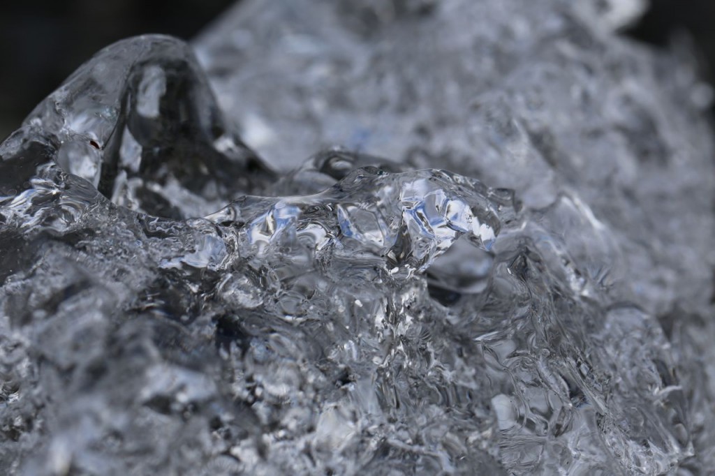 Close up of an iceberg on the beach