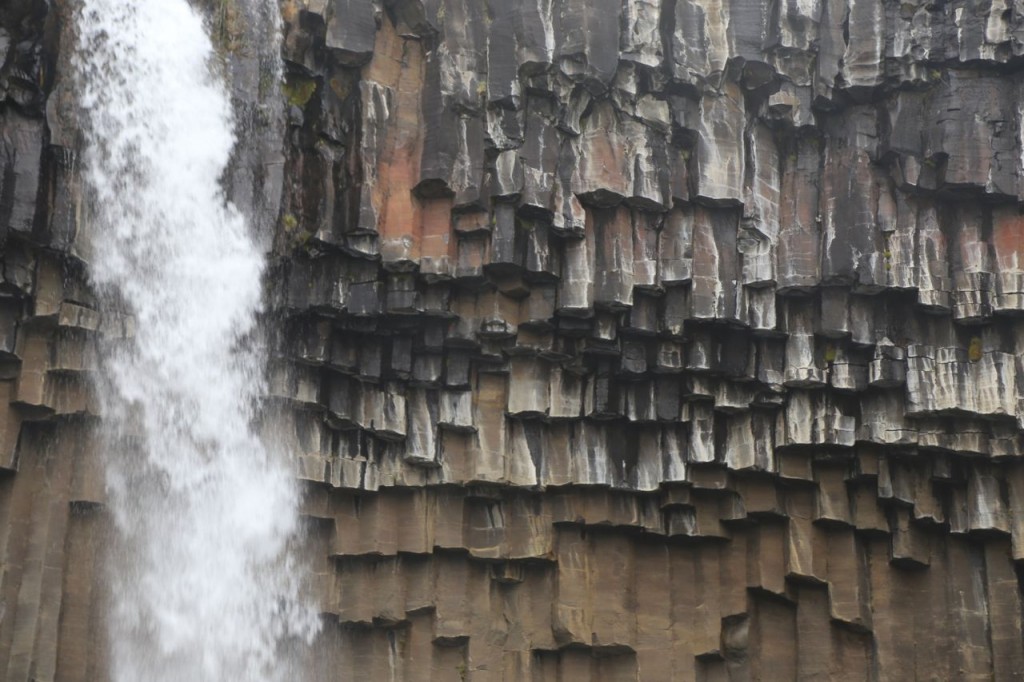 Svartifoss closeup with basalt columns
