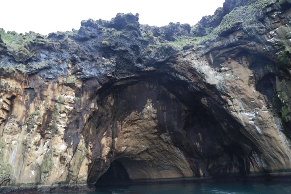 Cave on Heimaey, in which our captain played a saxophone to demonstrate the acoustical properties