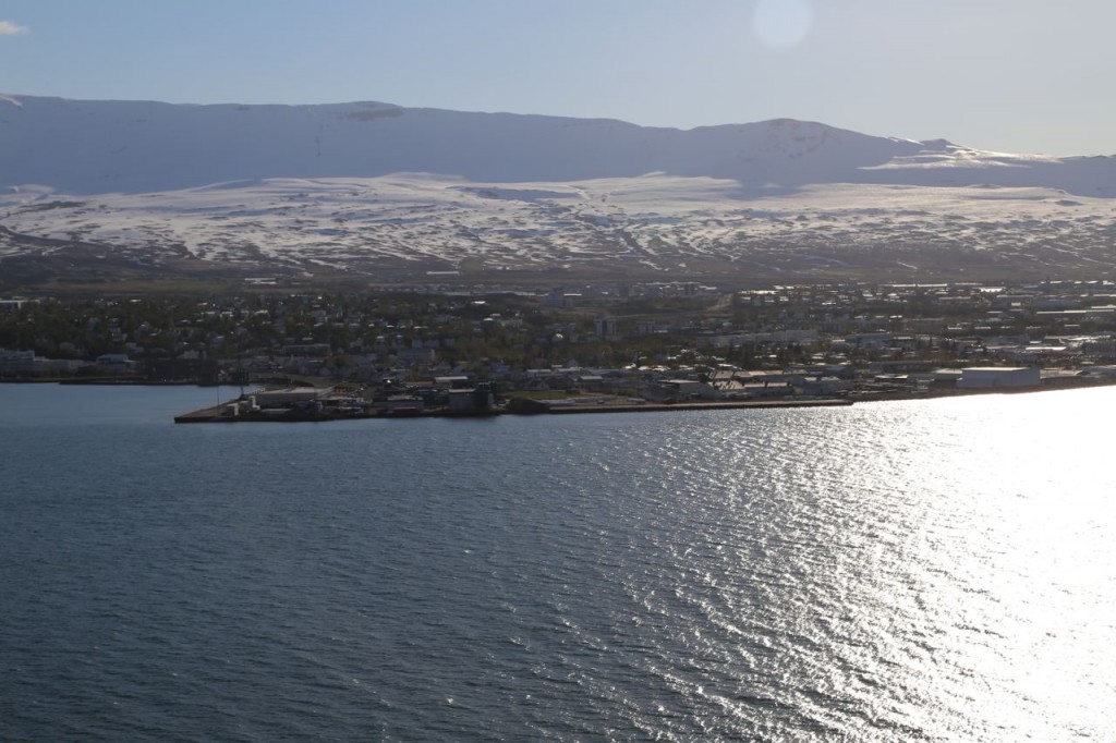 View of Akureyri from across fjord