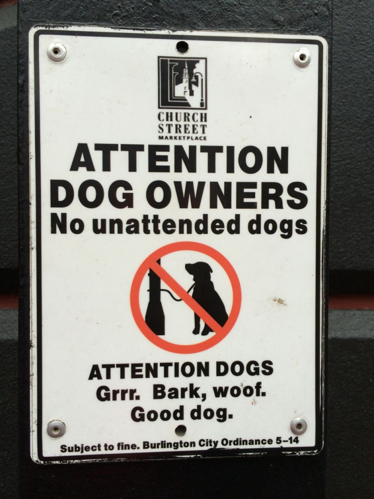 Dog ordinance sign