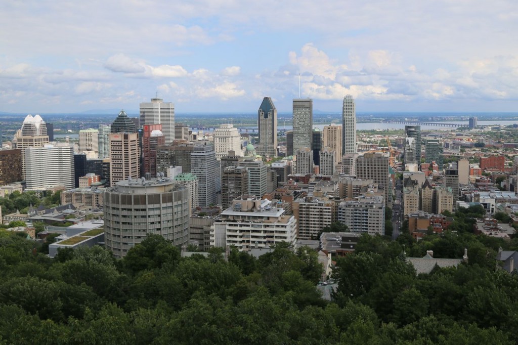 From Kondiaronk lookout looking at downtown