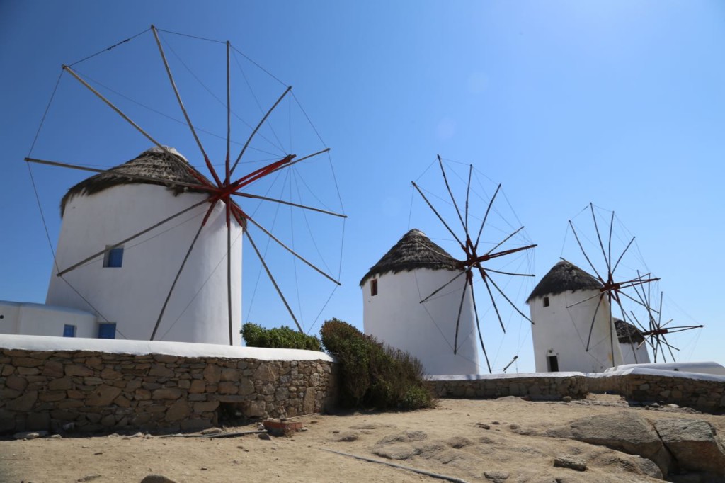 Famous Mykonos windmills