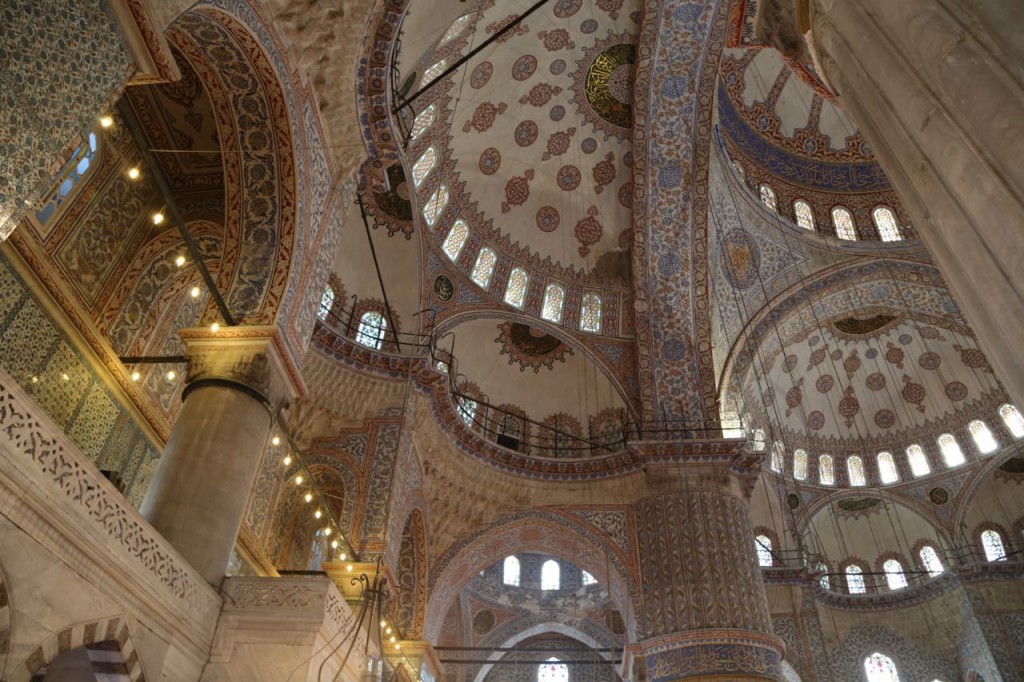 Arches of Blue Mosque interior
