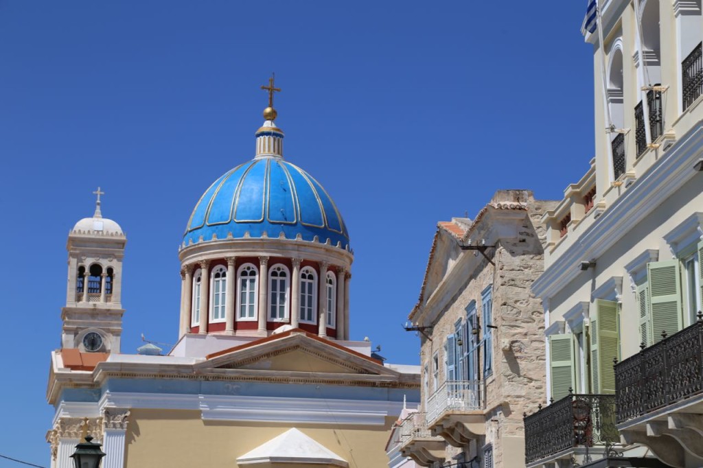 Blue dome on church