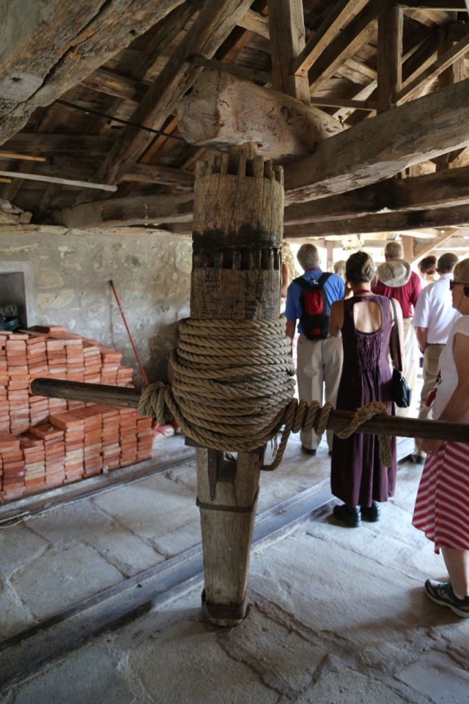 Old rope lift at Holy Monastery of Varlaam