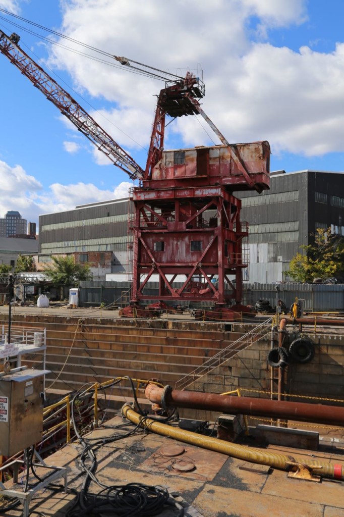 Crane for operation dry dock