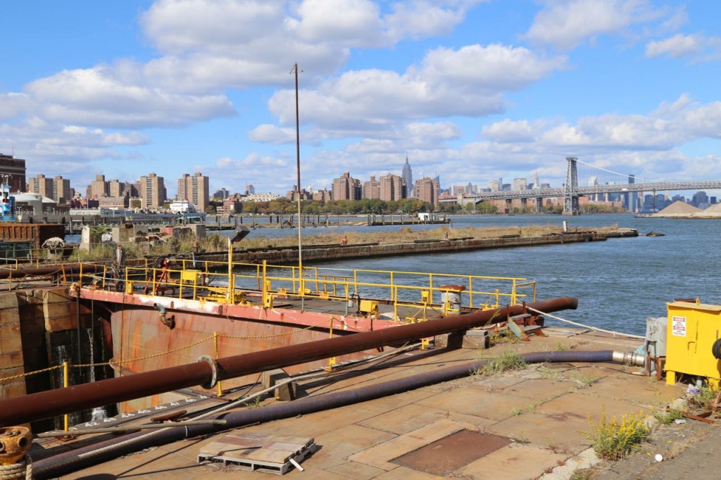 Operational dry dock next to the East River