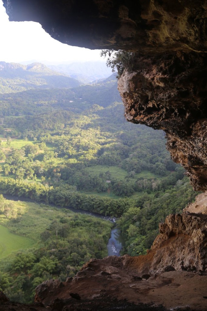 Arecibo River valley viewed through Cueva Ventana's Window