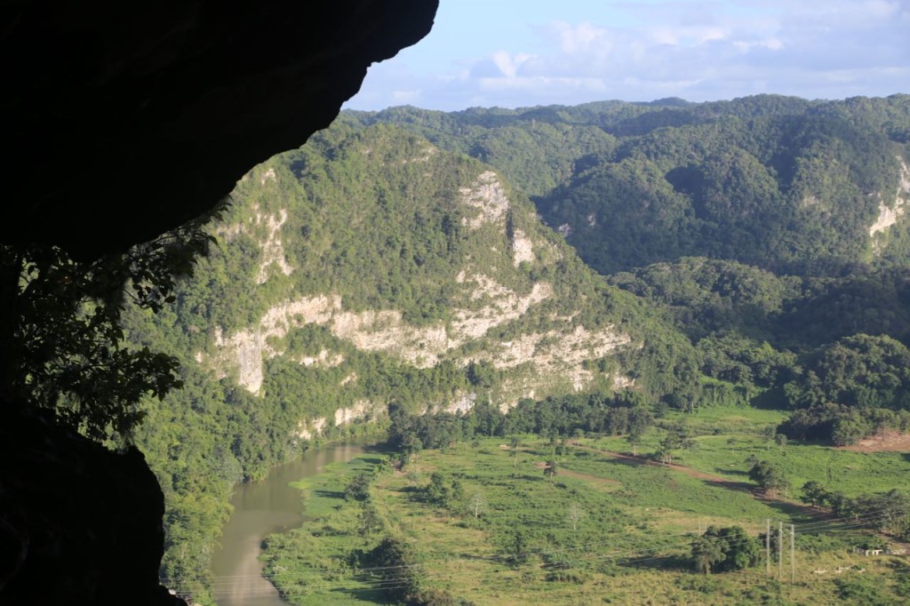 Arecibo River valley viewed through Cueva Ventana's Window