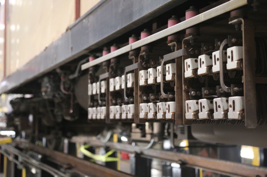 A really cool looking part underneath an older train