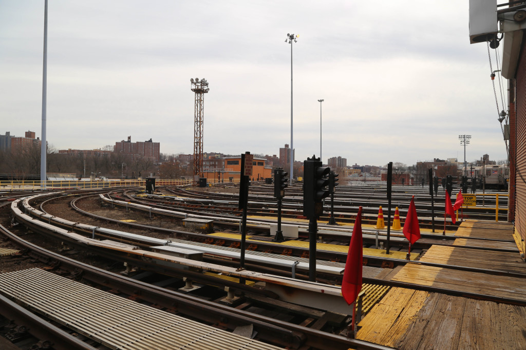 240th Street Train Yard entrance to the shop