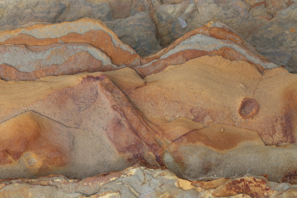 Colorful, rock layers