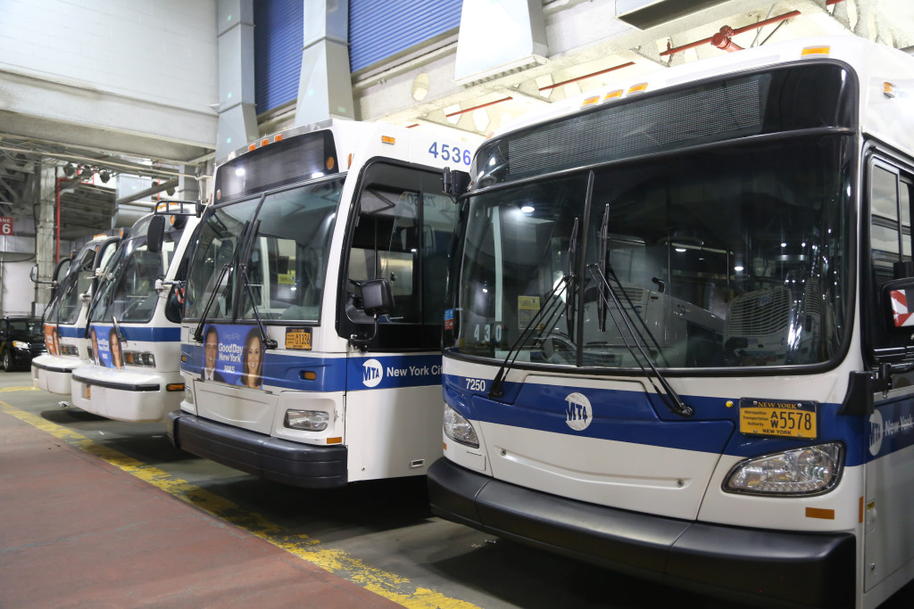 Buses parked closely until needed