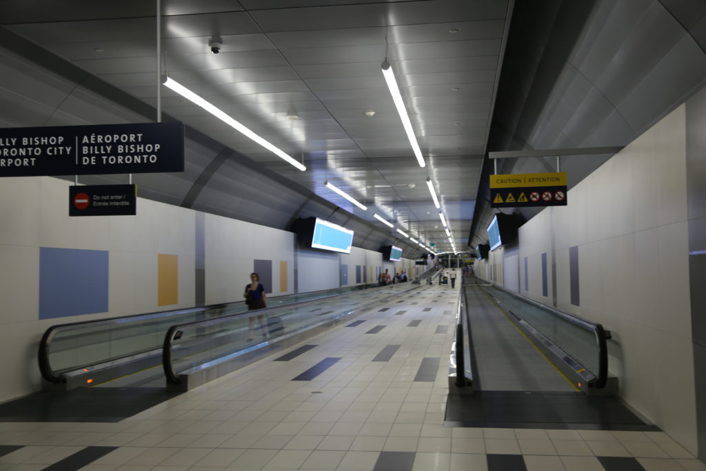 New pedestrian tunnel linking airport to mainland