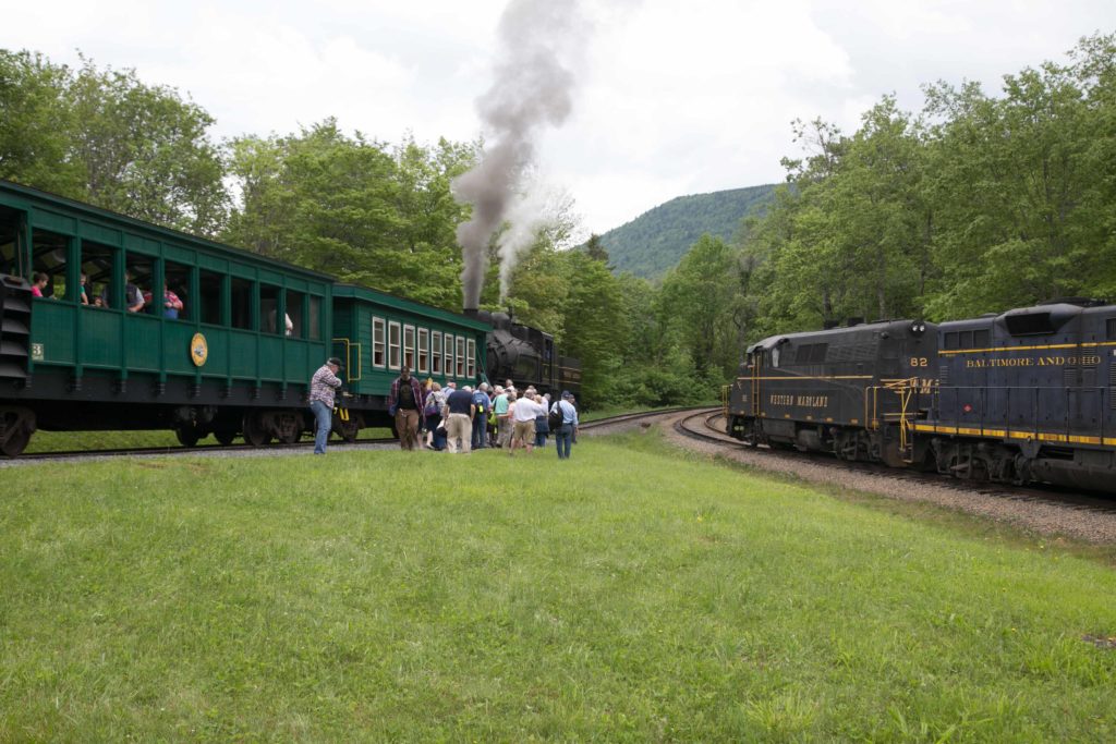 Transferring from the Cheat Mountain Salamander train to the Cass train