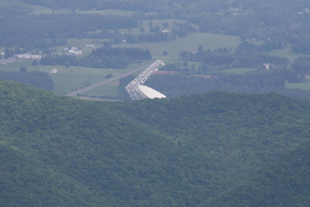 View from Bald Knob of Green Bank Telescope