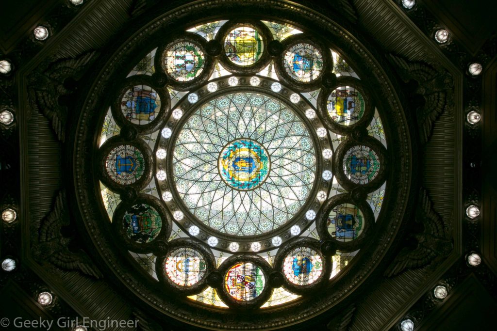 Glass ceiling of Memorial Hall