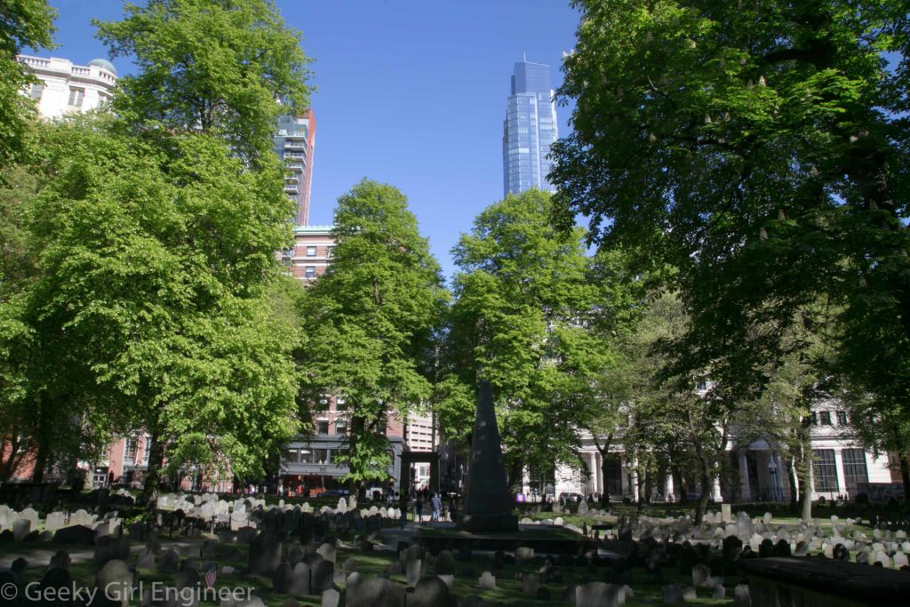 Granary Burying Ground, where Paul Revere, Samuel Adams, Mother Goose, and others are buried